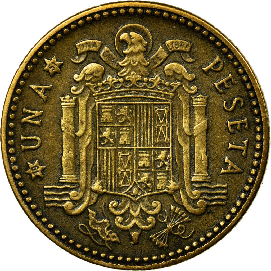 Coin, Spain, Francisco Franco, caudillo, Peseta, 1951, EF(40-45)