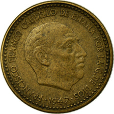 Coin, Spain, Francisco Franco, caudillo, Peseta, 1949, EF(40-45)