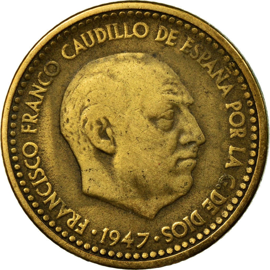 Moneda, España, Francisco Franco, caudillo, Peseta, 1952, MBC, Aluminio -