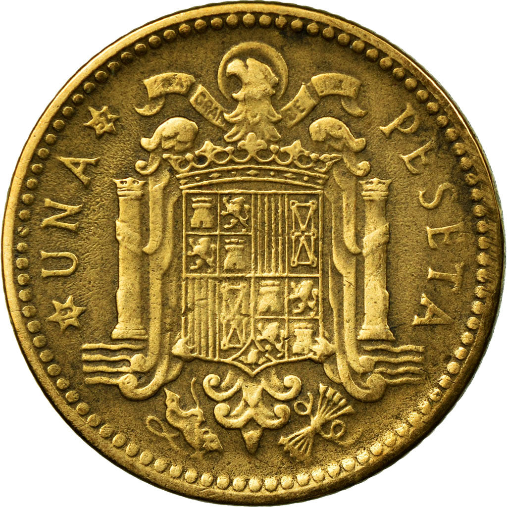 Moneda, España, Francisco Franco, caudillo, Peseta, 1952, MBC, Aluminio -