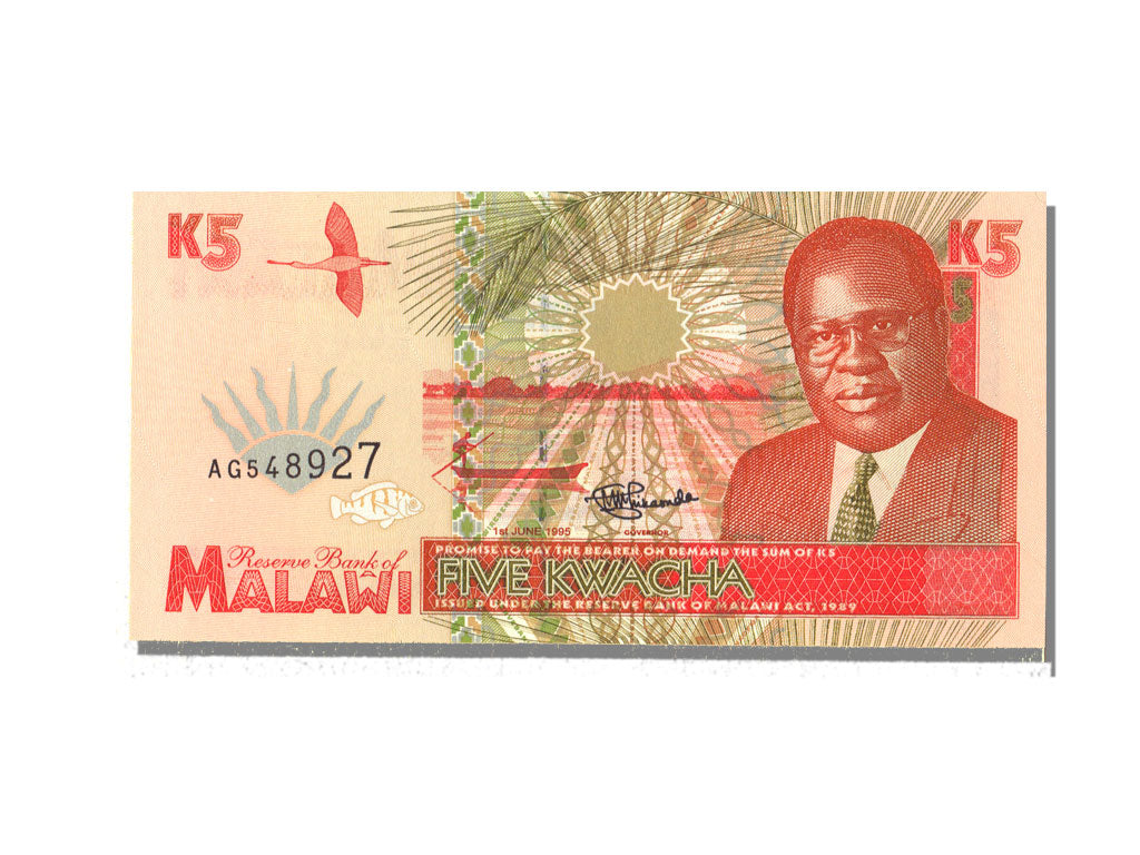 Malawi, 5 Kwacha, 1995, KM #30, 1995-06-01, UNC(65-70), AG548927