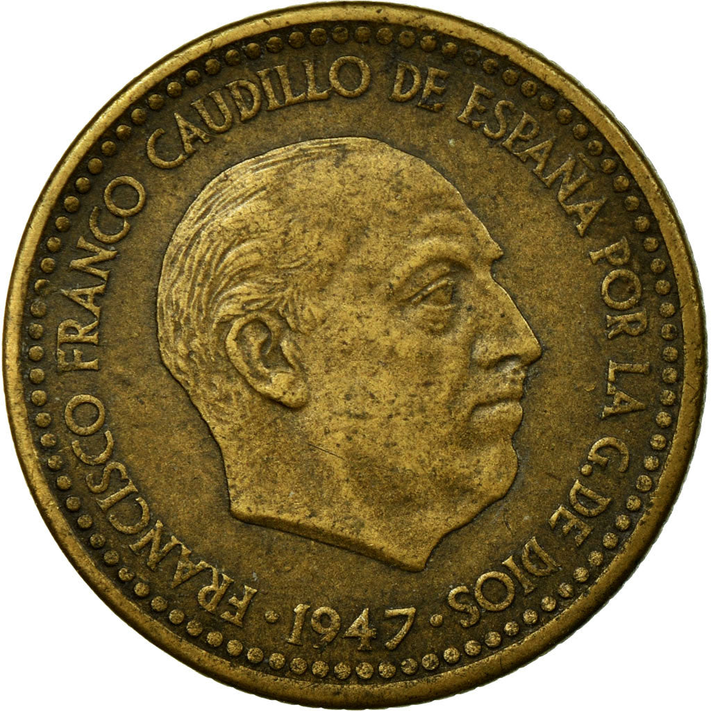 Coin, Spain, Francisco Franco, caudillo, Peseta, 1950, EF(40-45)