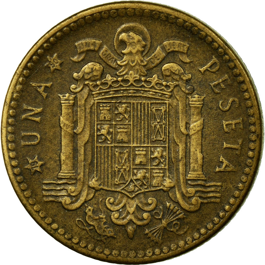 Coin, Spain, Francisco Franco, caudillo, Peseta, 1950, EF(40-45)