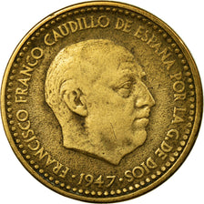 Coin, Spain, Francisco Franco, caudillo, Peseta, 1954, EF(40-45)