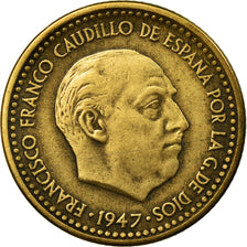 Coin, Spain, Francisco Franco, caudillo, Peseta, 1949, VF(30-35)