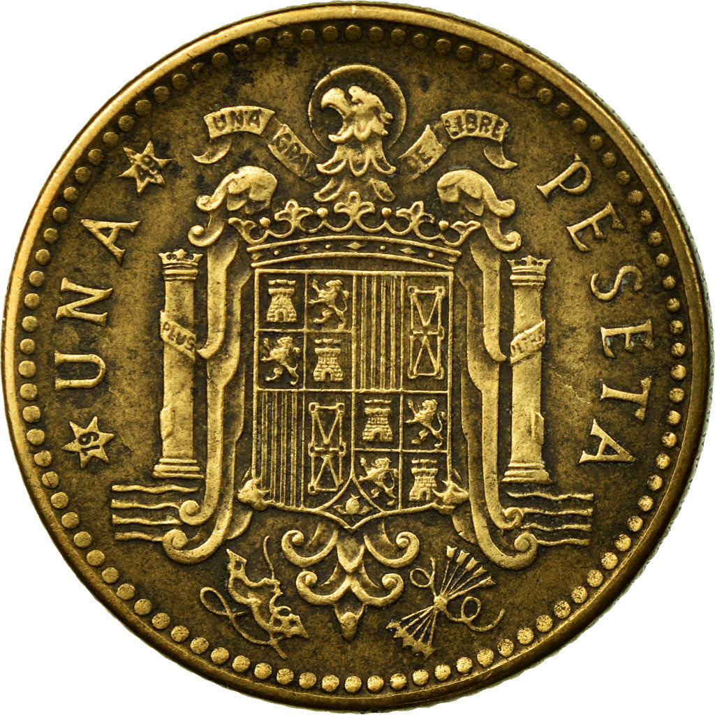 Coin, Spain, Francisco Franco, caudillo, Peseta, 1949, VF(30-35)