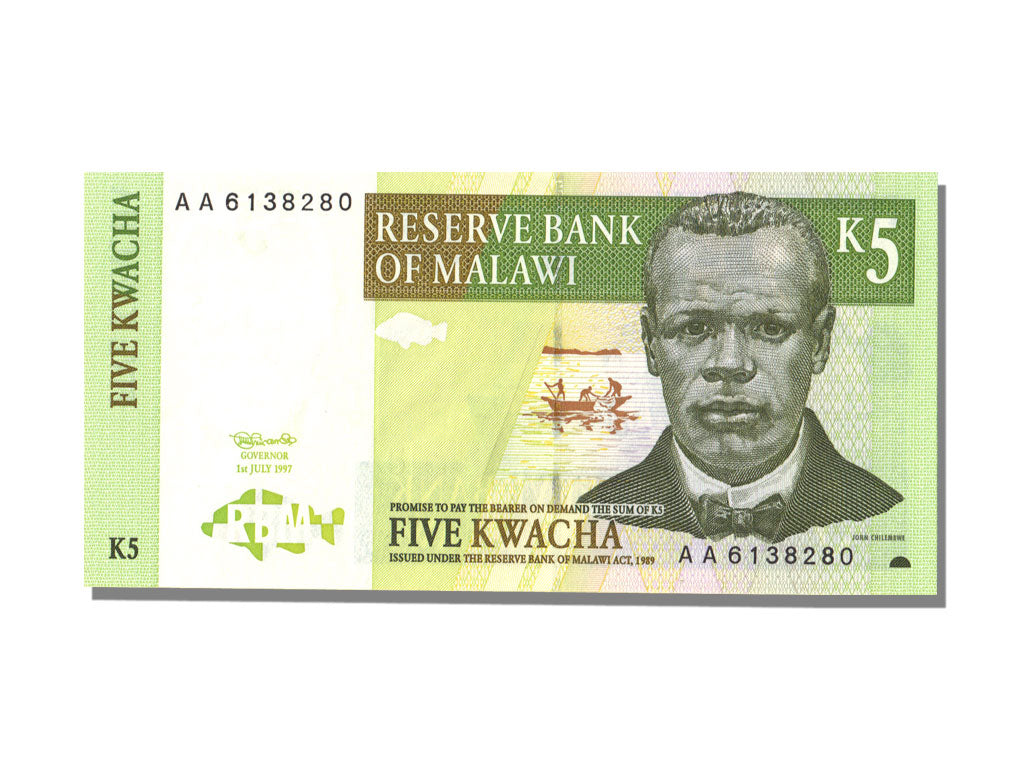 Malawi, 5 Kwacha, 1997, KM #36a, 1997-07-01, UNC(65-70), K5