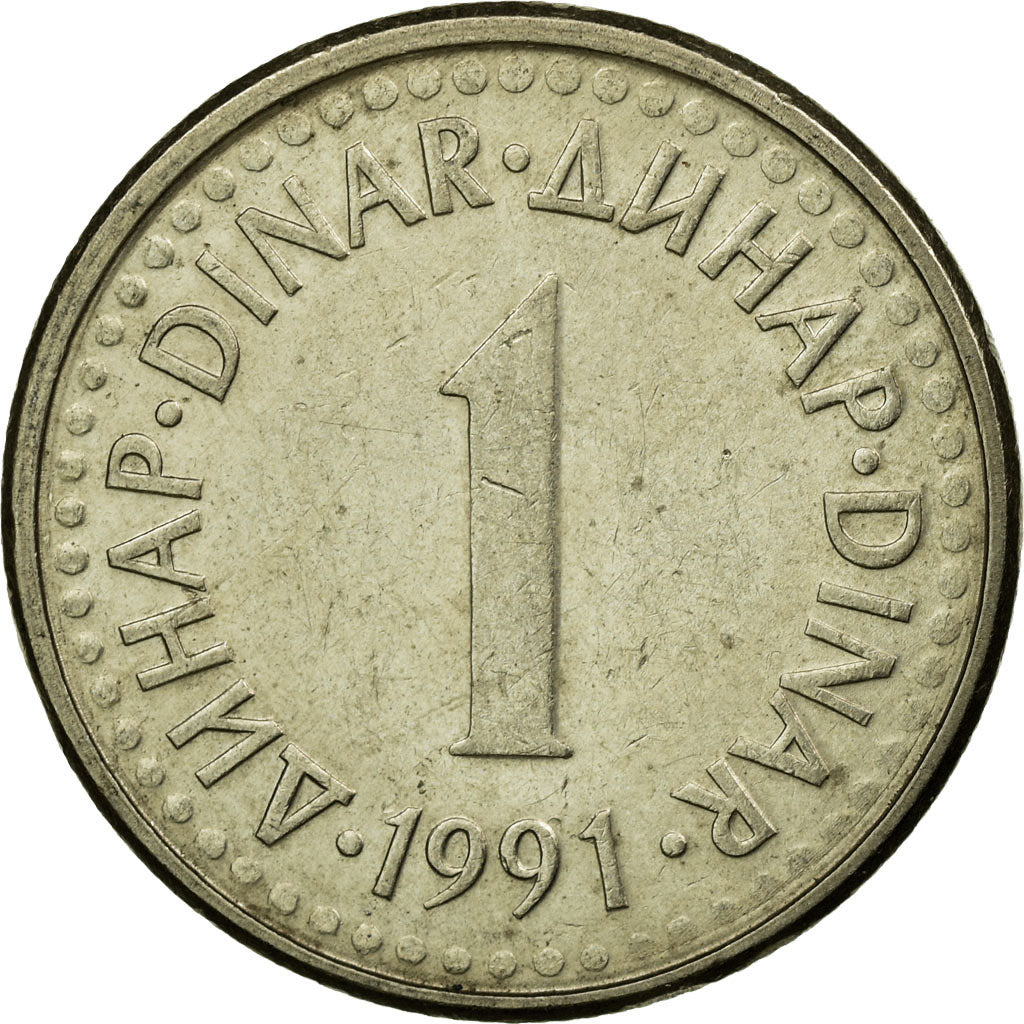 Monnaie, Yougoslavie, Dinar, 1991, TB+, Copper-Nickel-Zinc, KM:142