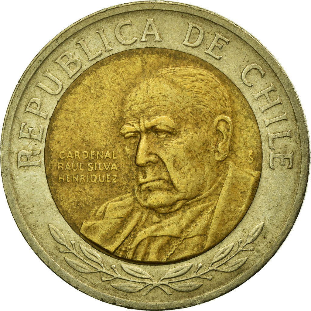 Coin, Chile, 500 Pesos, 2002, Santiago, EF(40-45), Bi-Metallic, KM:235