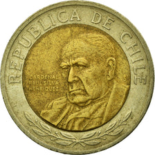 Coin, Chile, 500 Pesos, 2002, Santiago, EF(40-45), Bi-Metallic, KM:235