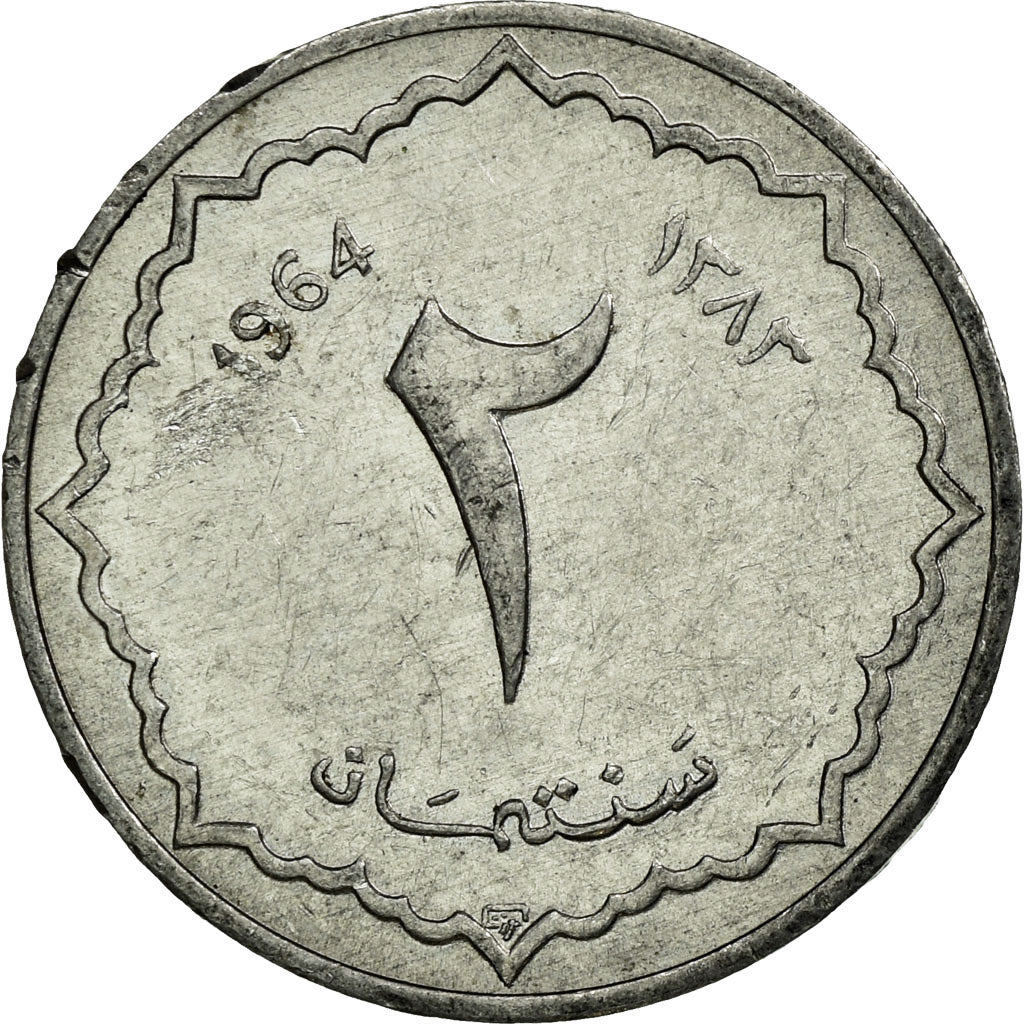 Munten, Algerije, 2 Centimes, 1964/AH1383, Paris, ZF, Aluminium, KM:95
