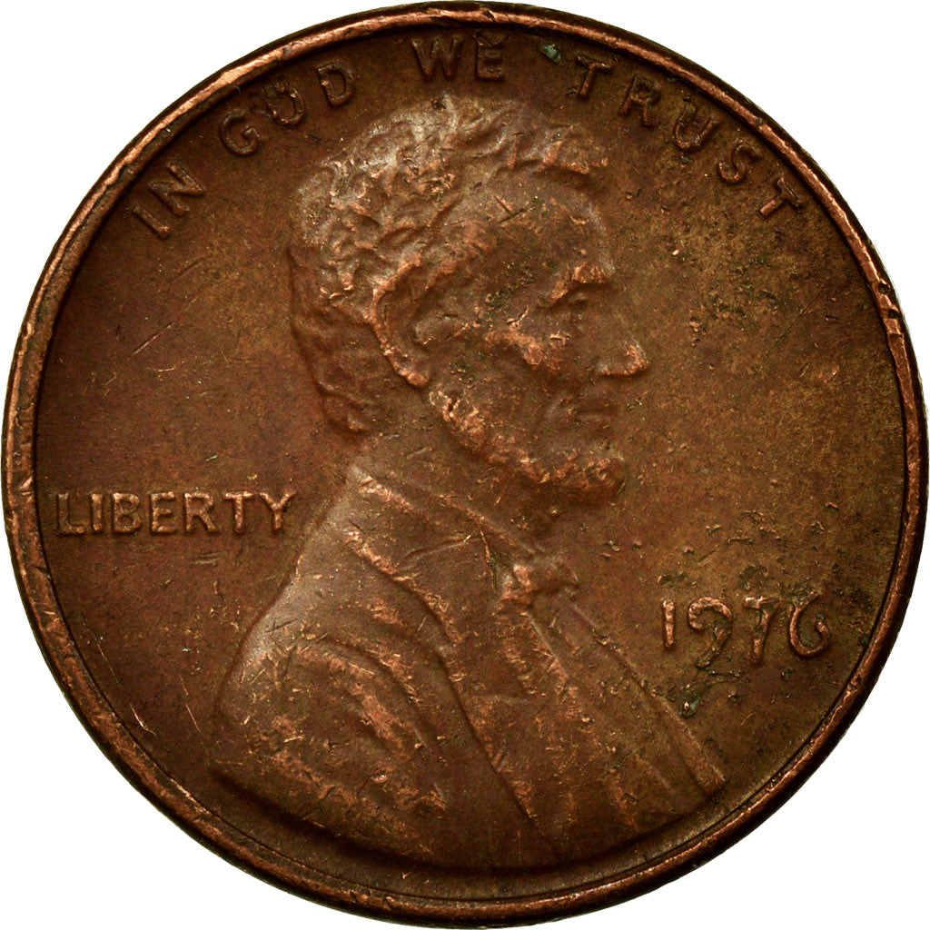 Moneta, Stati Uniti, Lincoln Cent, Cent, 1976, U.S. Mint, Philadelphia, MB+