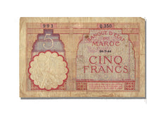 Morocco, 5 Francs, 1941, 1941-07-27, VF(20-25)