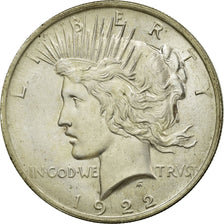 Monnaie, États-Unis, Peace Dollar, Dollar, 1922, U.S. Mint, Philadelphie, TTB