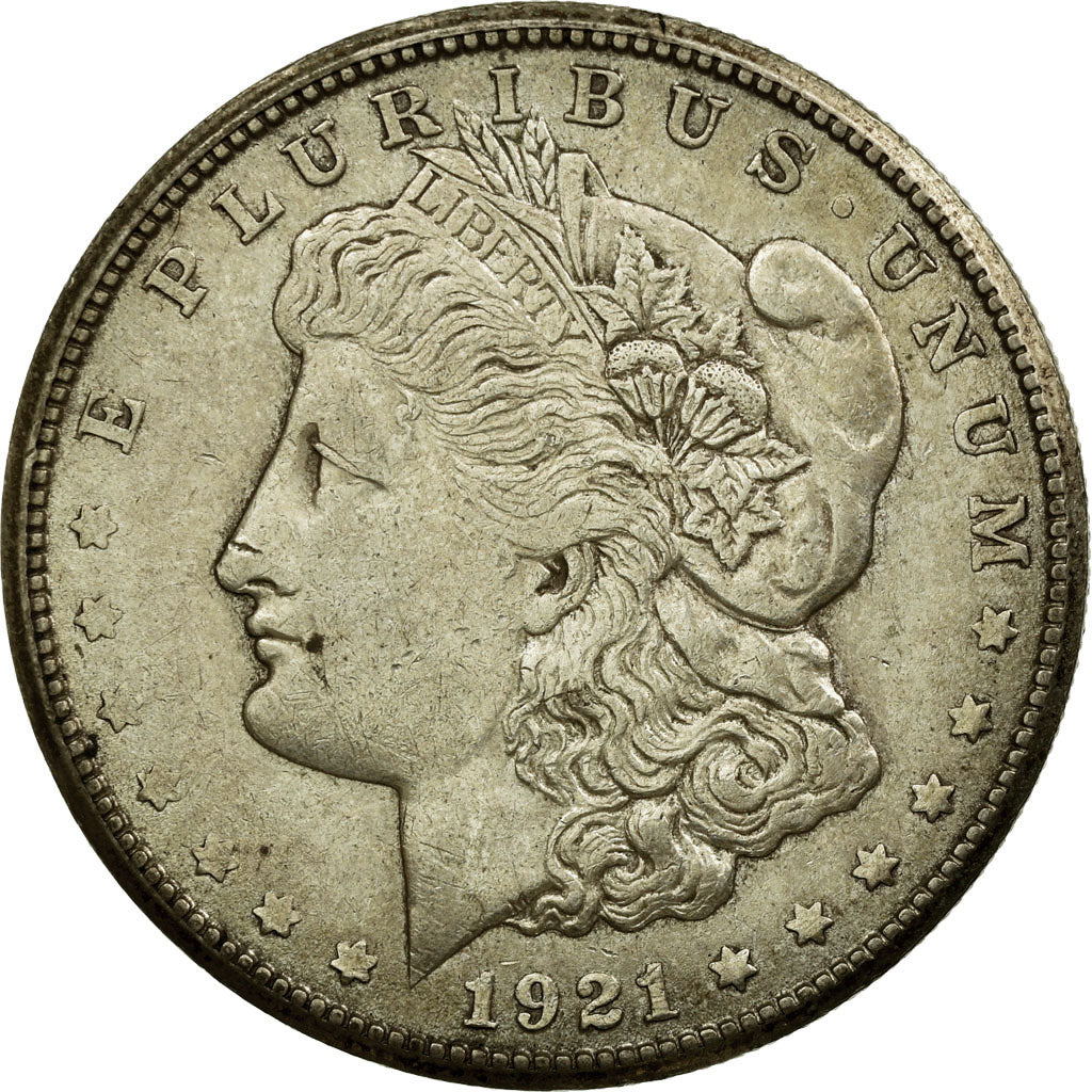 Coin, United States, Morgan Dollar, Dollar, 1921, U.S. Mint, San Francisco