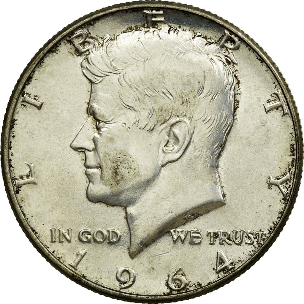 Coin, United States, Kennedy Half Dollar, Half Dollar, 1964, U.S. Mint