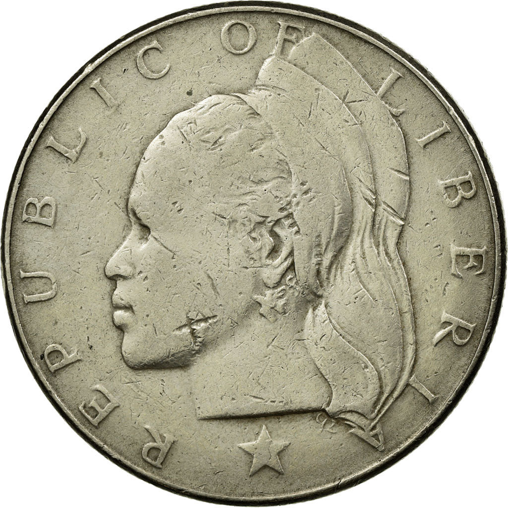 Coin, Liberia, Dollar, 1970, EF(40-45), Copper-nickel, KM:18a.2
