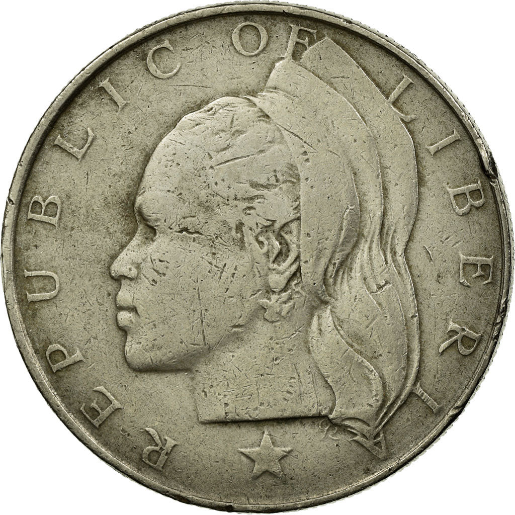 Coin, Liberia, Dollar, 1966, EF(40-45), Copper-nickel, KM:18a.1