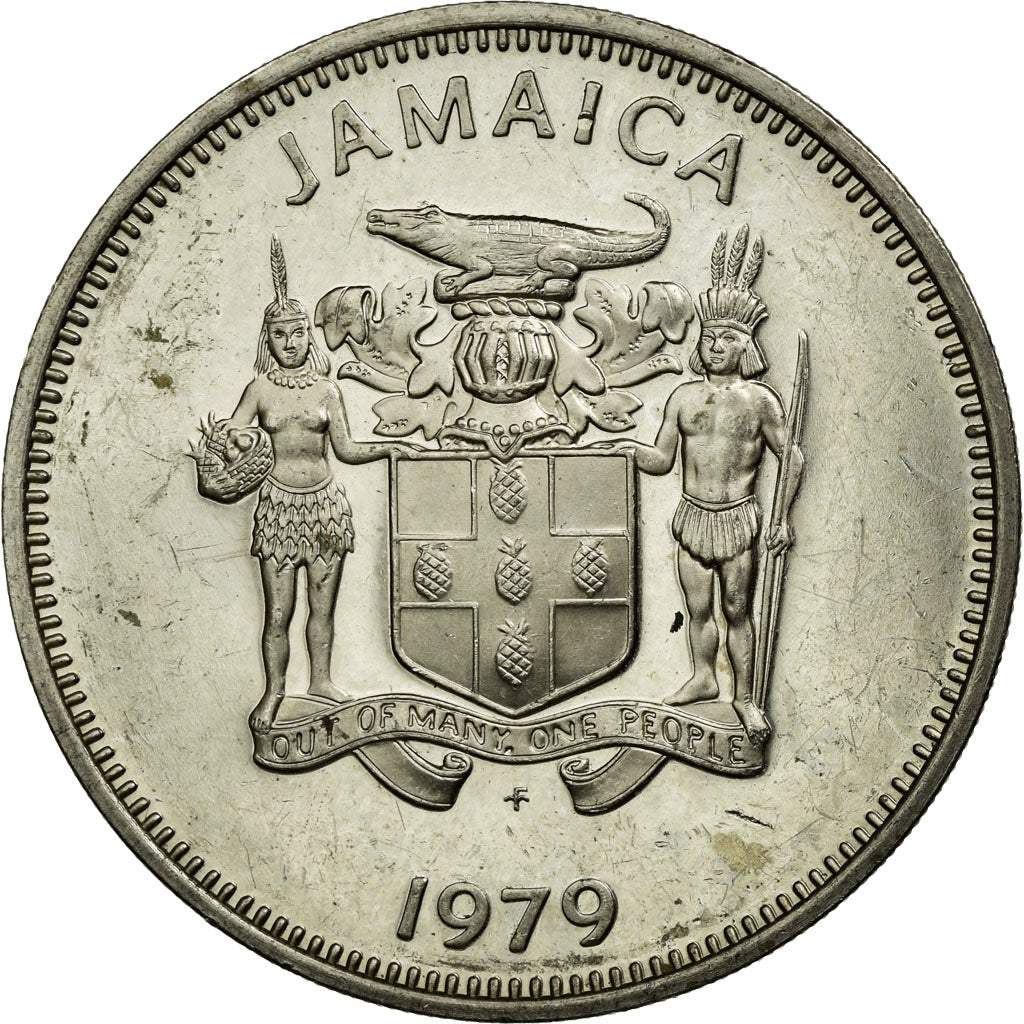 Coin, Jamaica, Elizabeth II, 25 Cents, 1979, Franklin Mint, USA, EF(40-45)