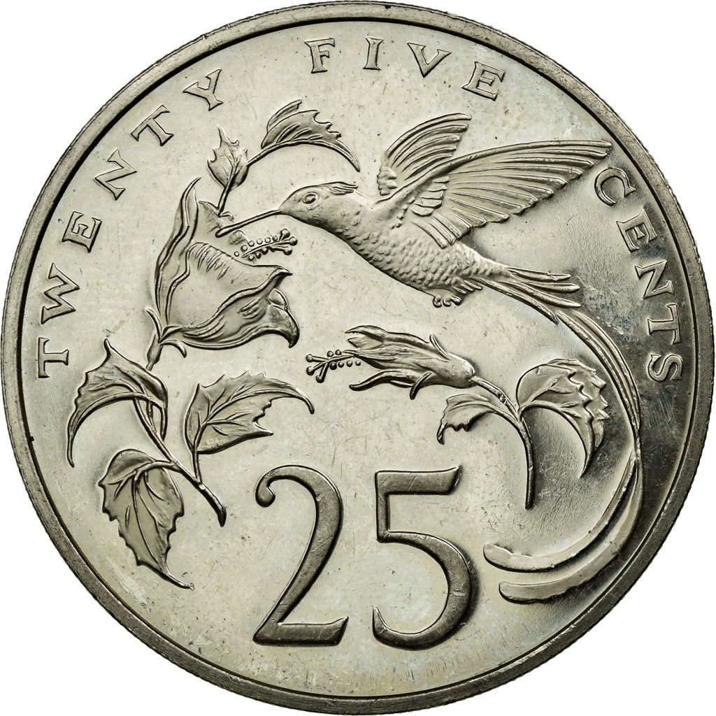 Coin, Jamaica, Elizabeth II, 25 Cents, 1979, Franklin Mint, USA, EF(40-45)