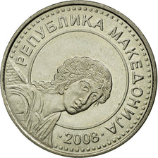 Coin, Macedonia, 50 Denari, 2008, EF(40-45), Brass, KM:32