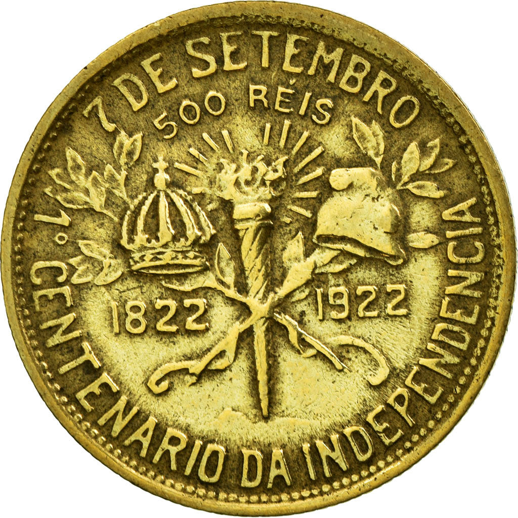 Monnaie, Brésil, 500 Reis, 1922, TTB, Aluminum-Bronze, KM:521.1