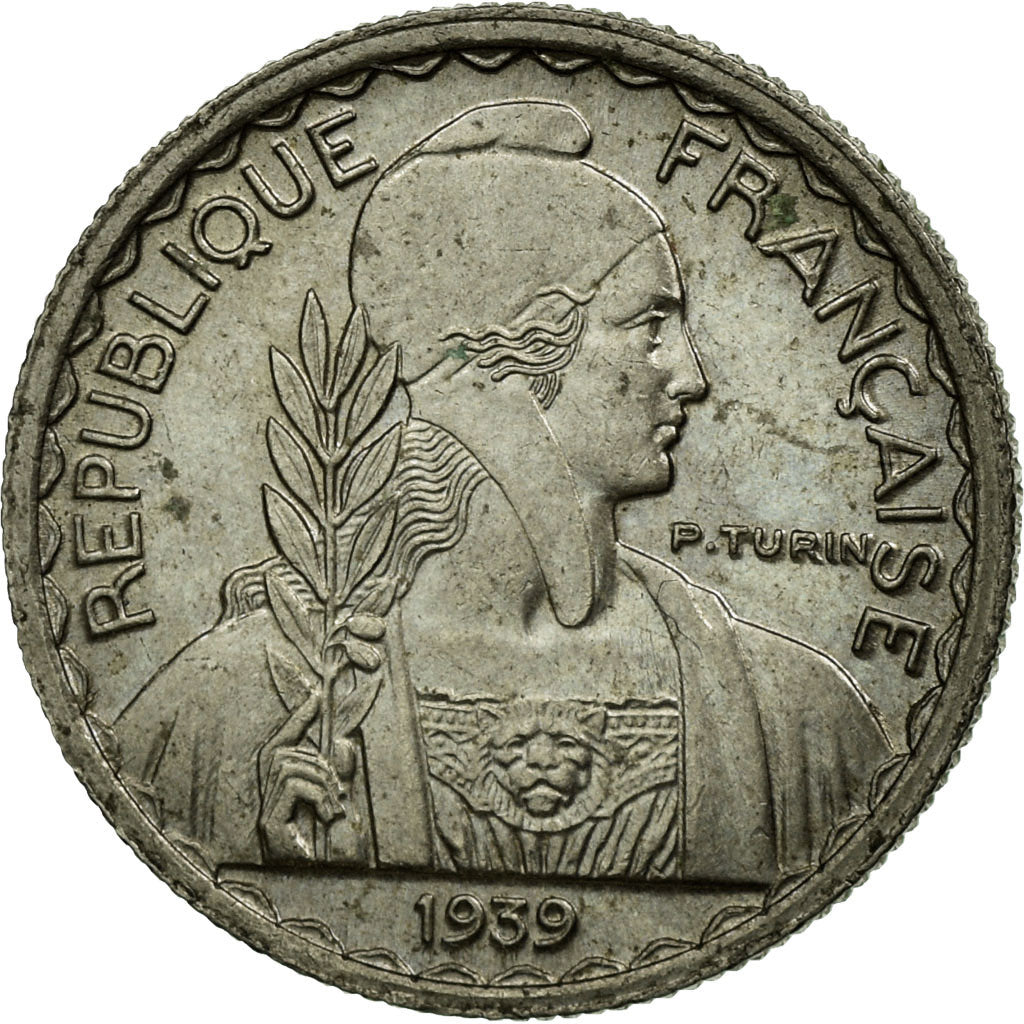 Münze, FRENCH INDO-CHINA, 10 Cents, 1939, Paris, SS, Nickel, KM:21.1