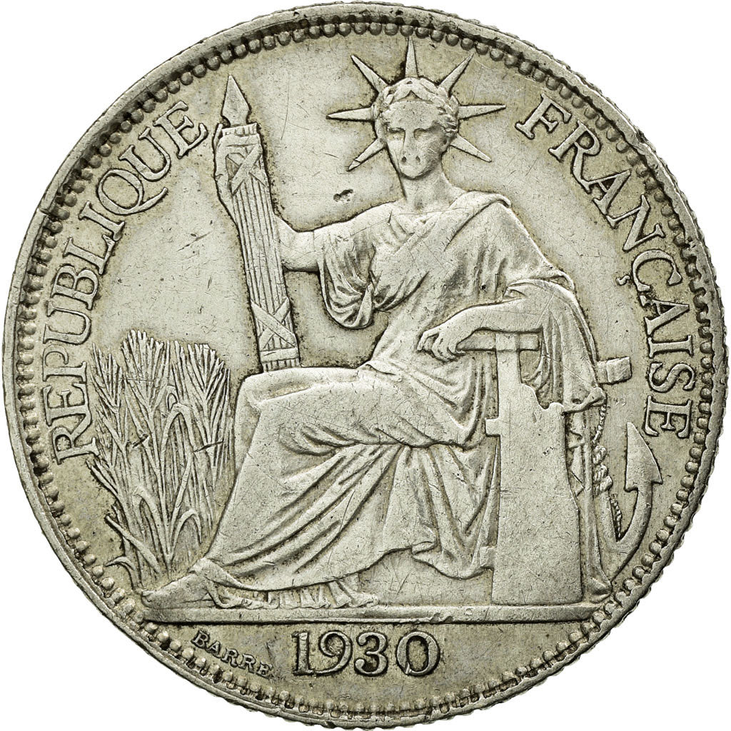Coin, FRENCH INDO-CHINA, 20 Cents, 1930, Paris, EF(40-45), Silver, KM:17.1
