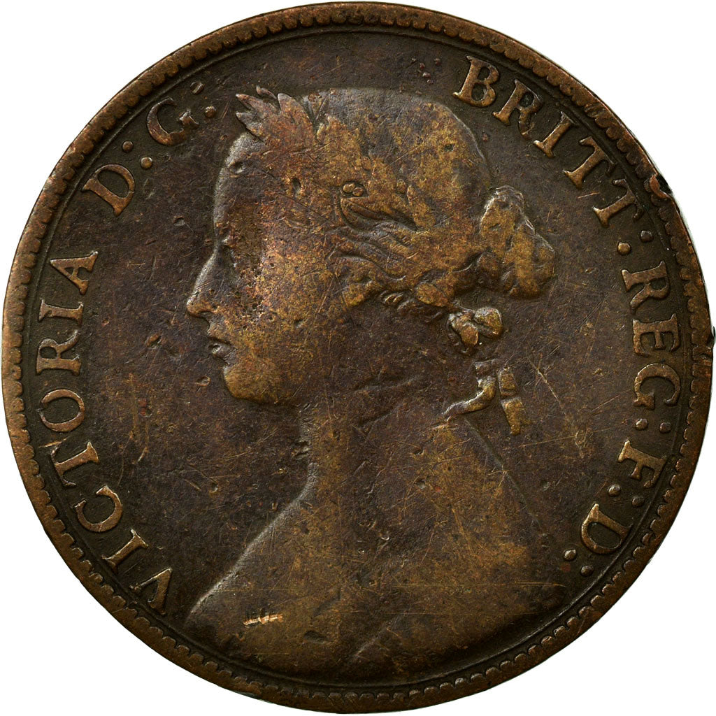 Monnaie, Grande-Bretagne, Victoria, 1/2 Penny, 1874, TB+, Bronze, KM:754