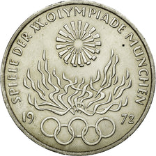 Monnaie, République fédérale allemande, 10 Mark, 1972, Munich, SUP, Argent