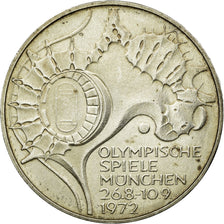 Moneta, GERMANIA - REPUBBLICA FEDERALE, 10 Mark, 1972, Stuttgart, SPL-, Argento