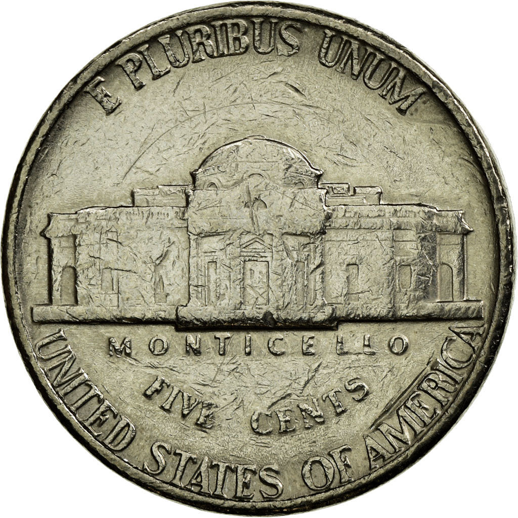 Moneda, Estados Unidos, Jefferson Nickel, 5 Cents, 1977, U.S. Mint, Denver, BC+