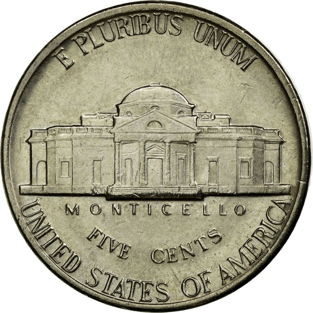 Coin, United States, Jefferson Nickel, 5 Cents, 1979, U.S. Mint, Denver