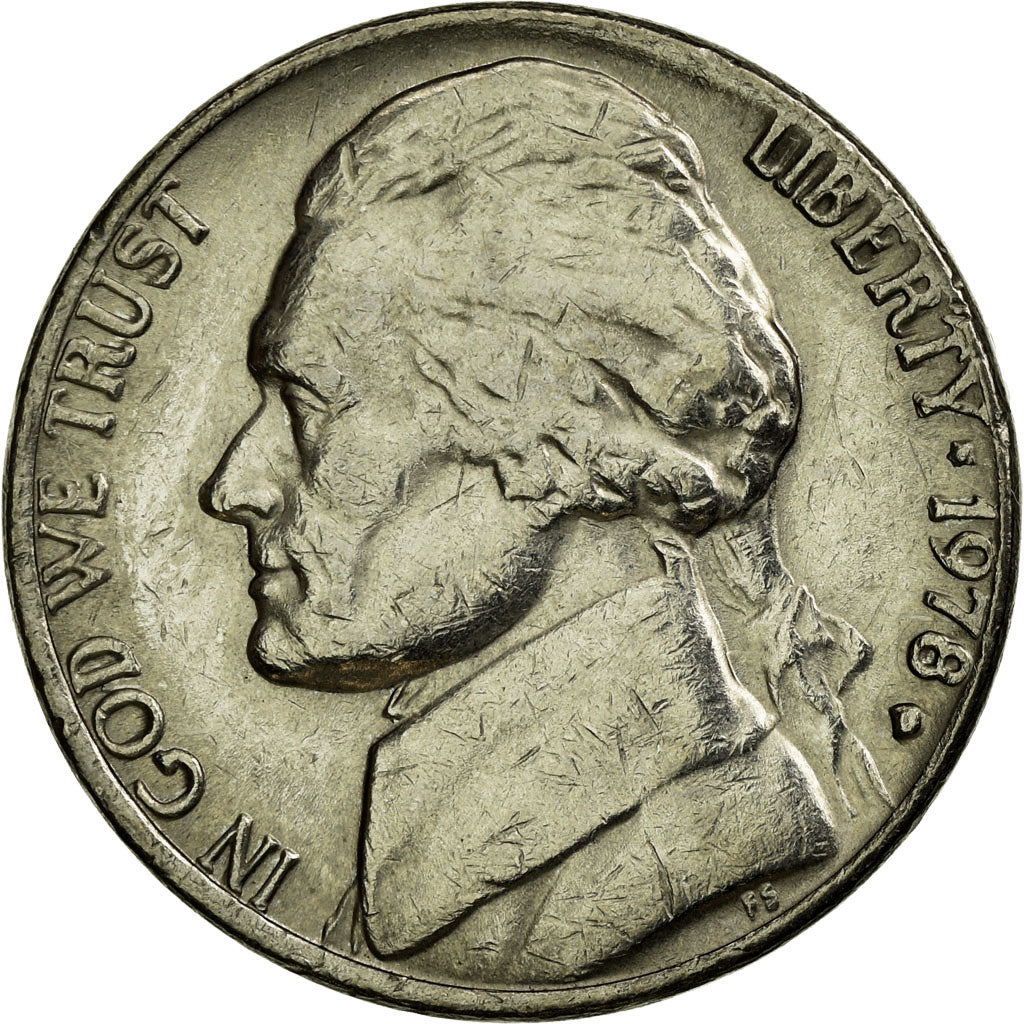 Moneta, USA, Jefferson Nickel, 5 Cents, 1978, U.S. Mint, Denver, AU(50-53)