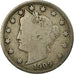 Coin, United States, Liberty Nickel, 5 Cents, 1909, U.S. Mint, Philadelphia