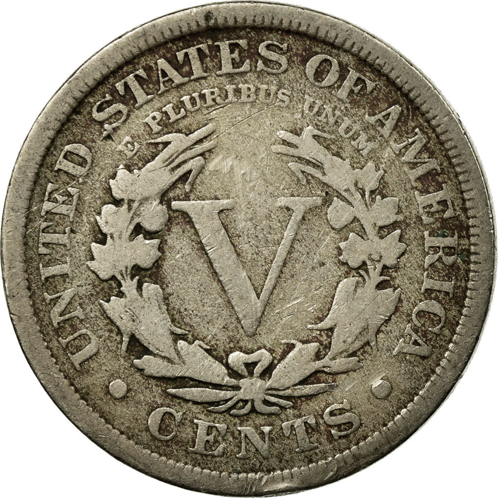 Coin, United States, Liberty Nickel, 5 Cents, 1909, U.S. Mint, Philadelphia