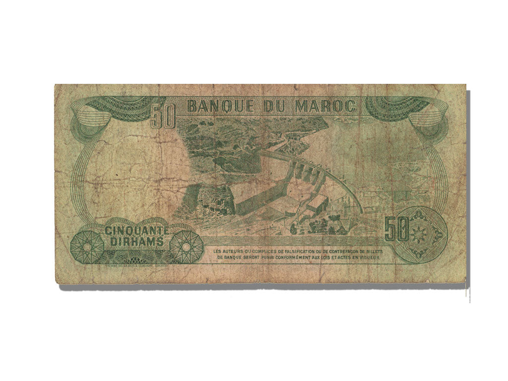 Maroc, 50 Dirhams, Hassan II