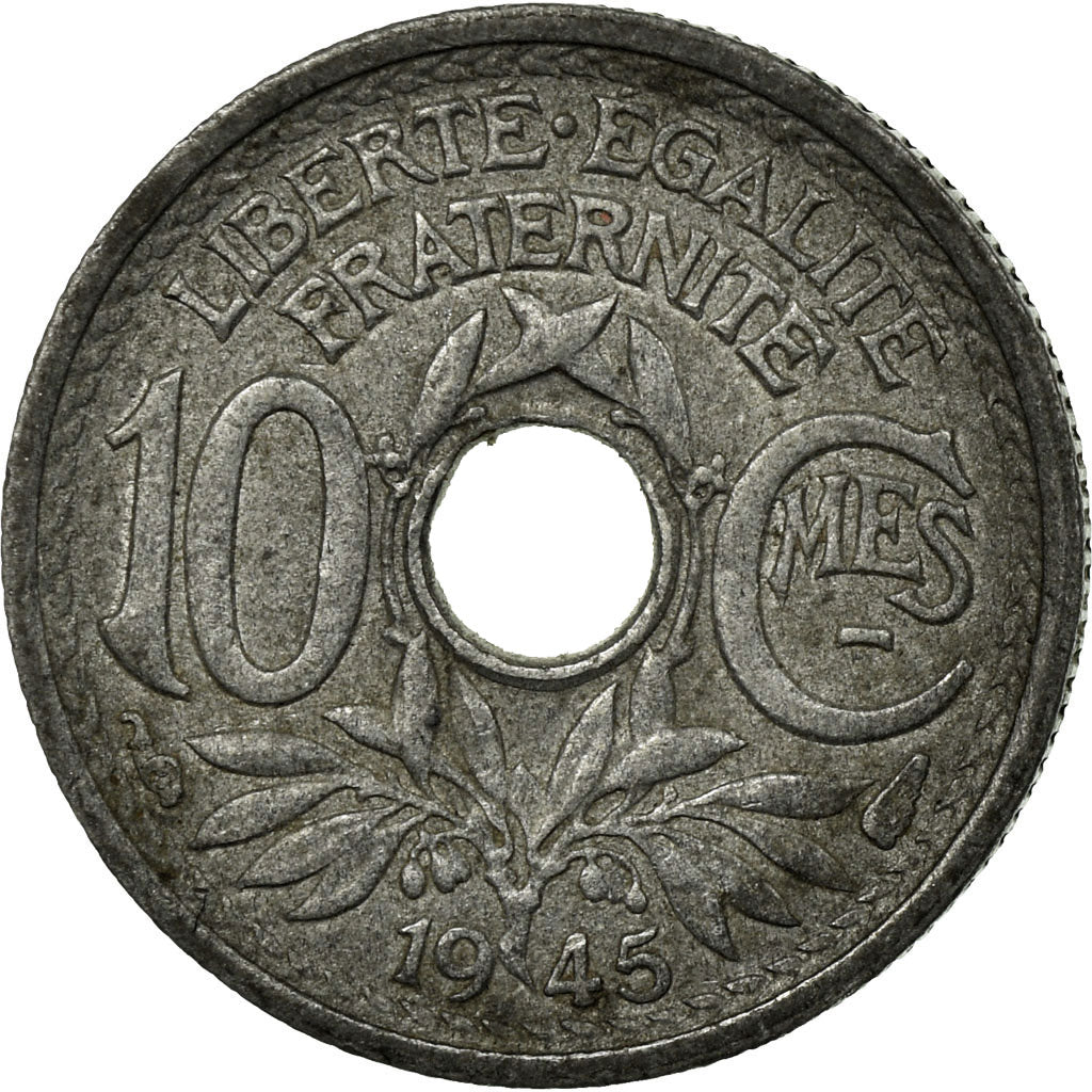 Coin, France, Lindauer, 10 Centimes, 1945, Paris, EF(40-45), Zinc, KM:906.1