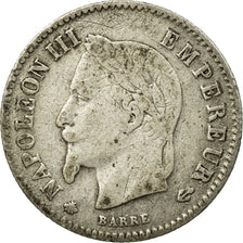 Moneda, Francia, Napoleon III, Napoléon III, 20 Centimes, 1867, Paris, BC+