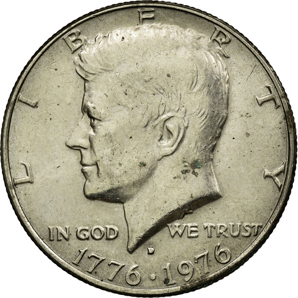 Coin, United States, Kennedy Half Dollar, Half Dollar, 1976, U.S. Mint, Denver