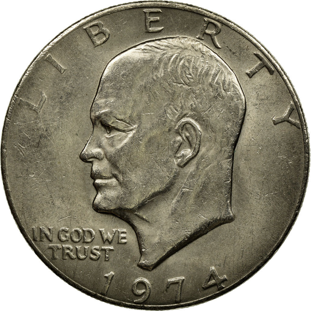 Coin, United States, Eisenhower Dollar, Dollar, 1974, U.S. Mint, Philadelphia
