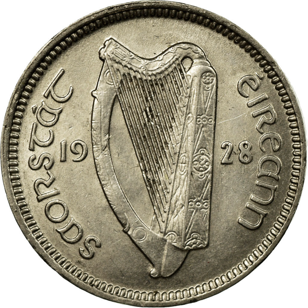 Münze, IRELAND REPUBLIC, 3 Pence, 1928, VZ, Nickel, KM:4