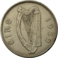 Monnaie, IRELAND REPUBLIC, 1/2 Crown, 1959, TTB, Copper-nickel, KM:16a