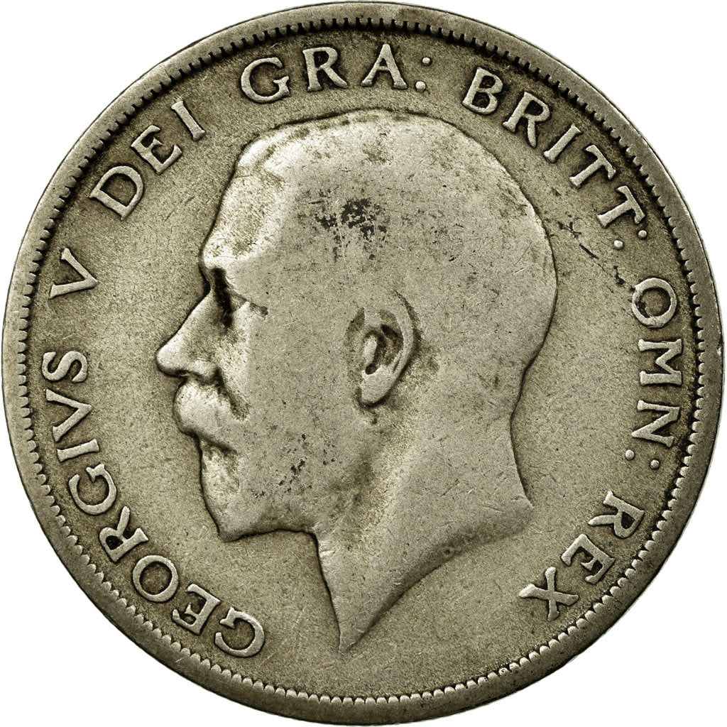 Coin, Great Britain, George V, 1/2 Crown, 1920, VF(30-35), Silver, KM:818.1a