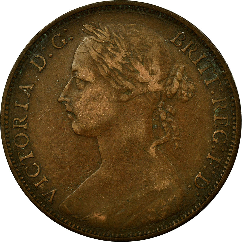 Coin, Great Britain, Victoria, Penny, 1887, EF(40-45), Bronze, KM:755