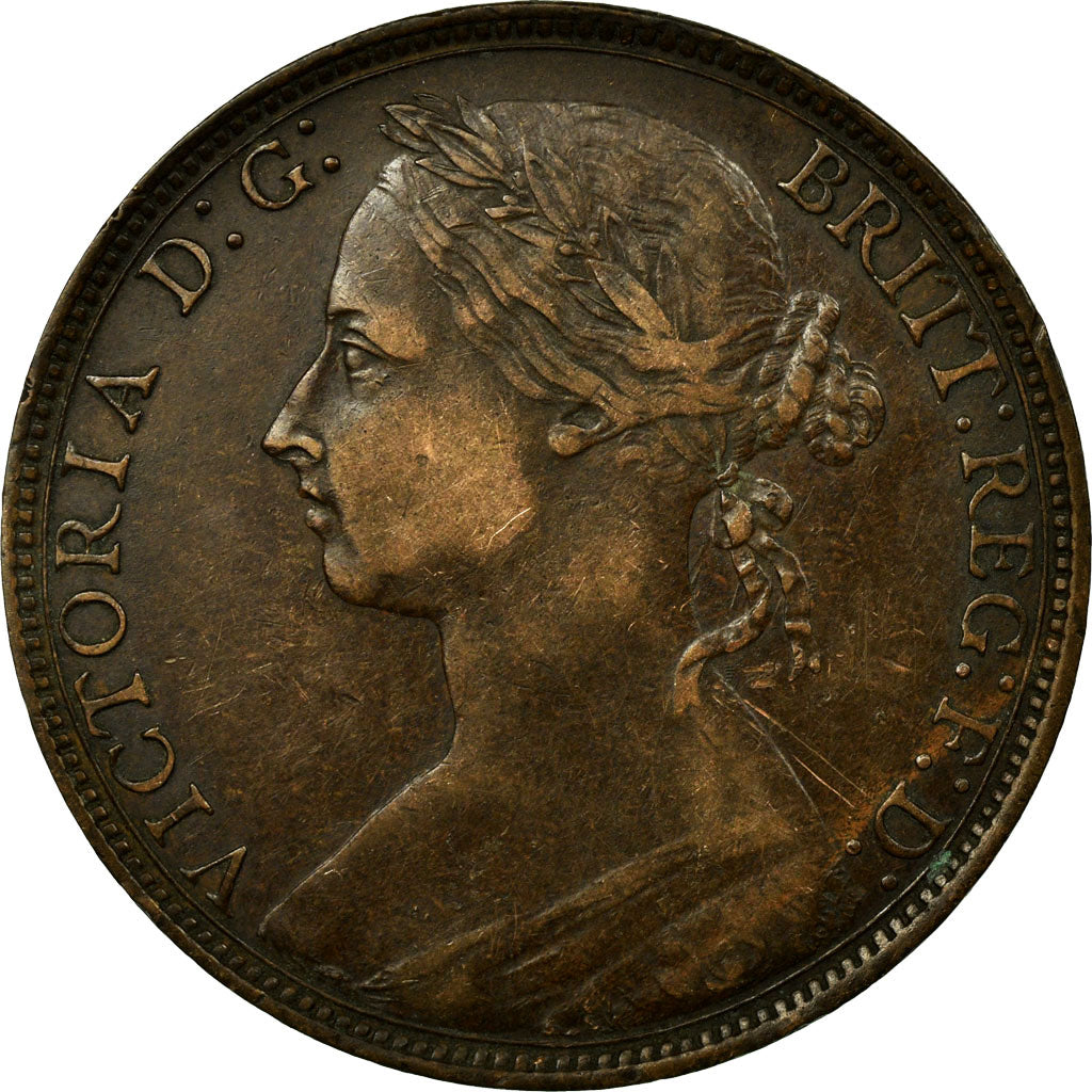 Coin, Great Britain, Victoria, Penny, 1883, EF(40-45), Bronze, KM:755