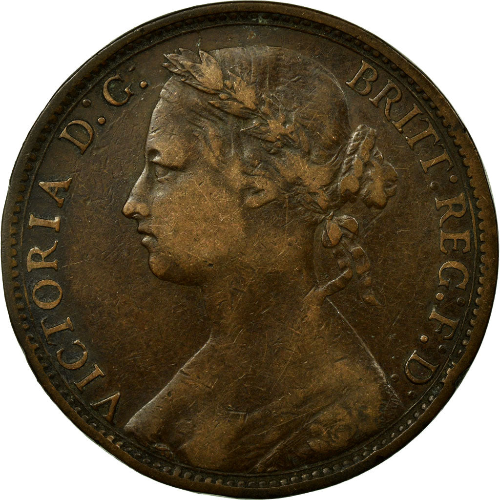 Coin, Great Britain, Victoria, Penny, 1875, EF(40-45), Bronze, KM:755