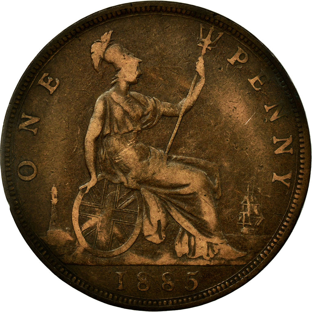 Coin, Great Britain, Victoria, Penny, 1885, VF(20-25), Bronze, KM:755