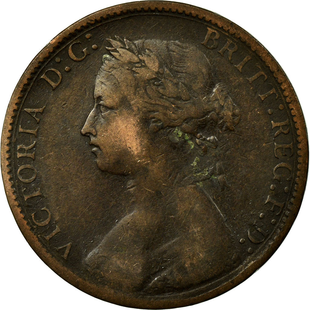 Monnaie, Grande-Bretagne, Victoria, 1/2 Penny, 1875, TTB, Bronze, KM:754