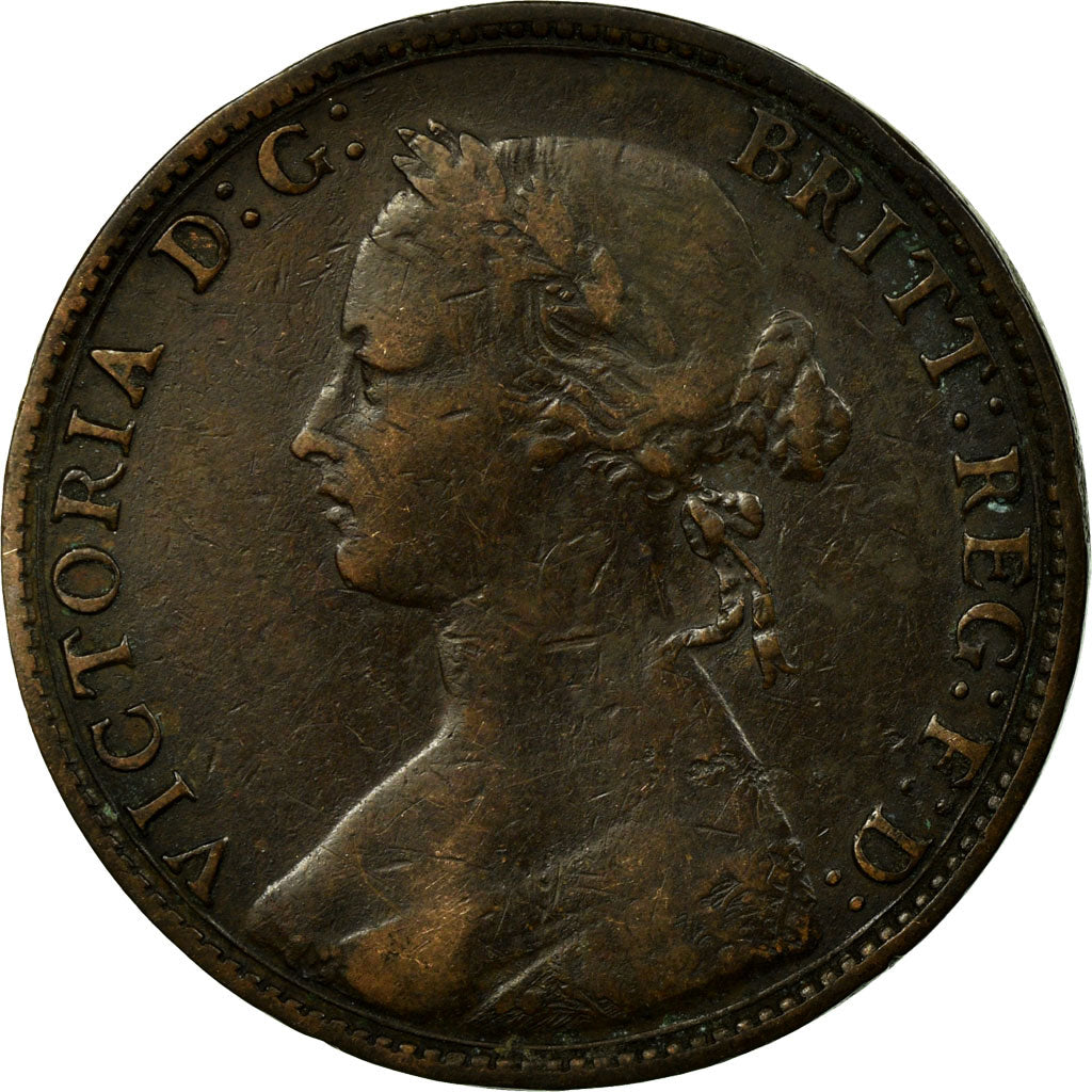 Monnaie, Grande-Bretagne, Victoria, 1/2 Penny, 1874, Paris, TB+, Bronze, KM:754